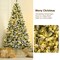 Pre-lit Snow Flocked Hinged Christmas Tree Perfect for Festive Season Decoration